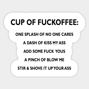 Funny Fuck Off Coffee Sticker